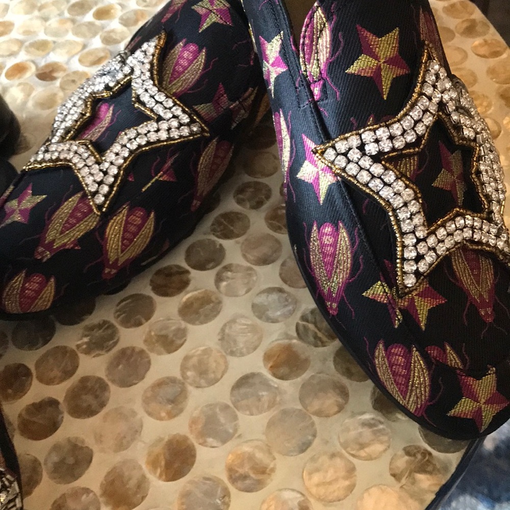 🔥NWT Sam Edelman Sz 6.5 Brocade:Rhinestone Shoes - Picture 3 of 8